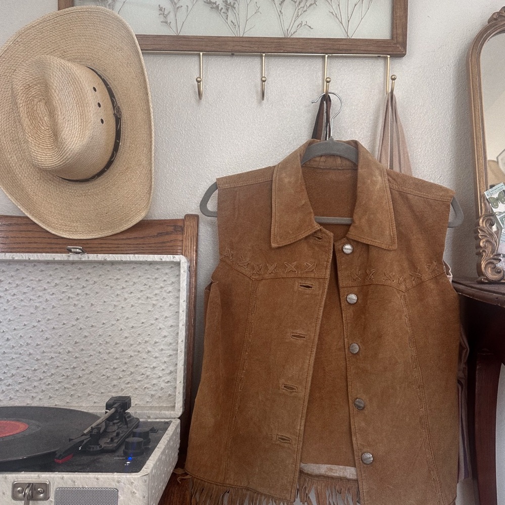 Jou Jou Brown Suede Vest